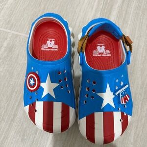 Kids Blue and Red Captain America Crocs